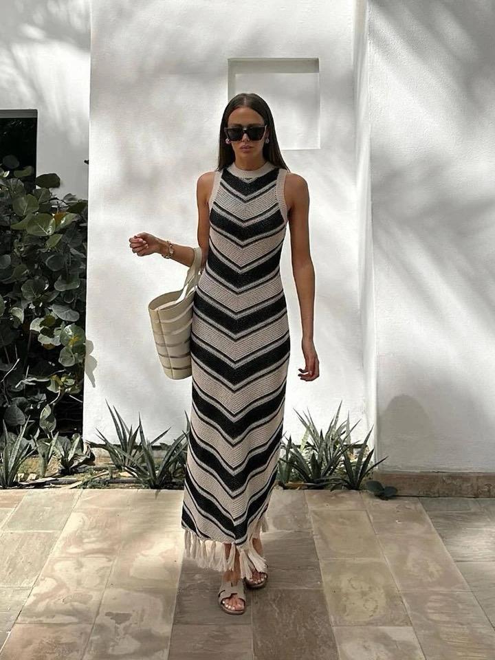 Silvia Soft Knit Holiday Dress In White - Image 2