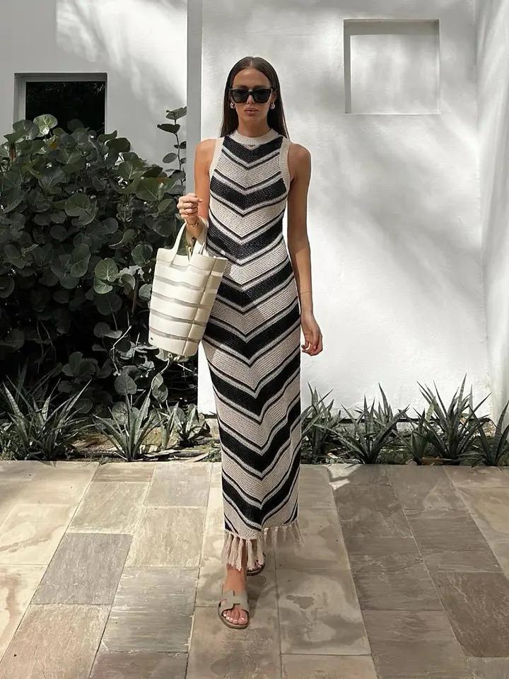 Silvia Soft Knit Holiday Dress In White - Image 3