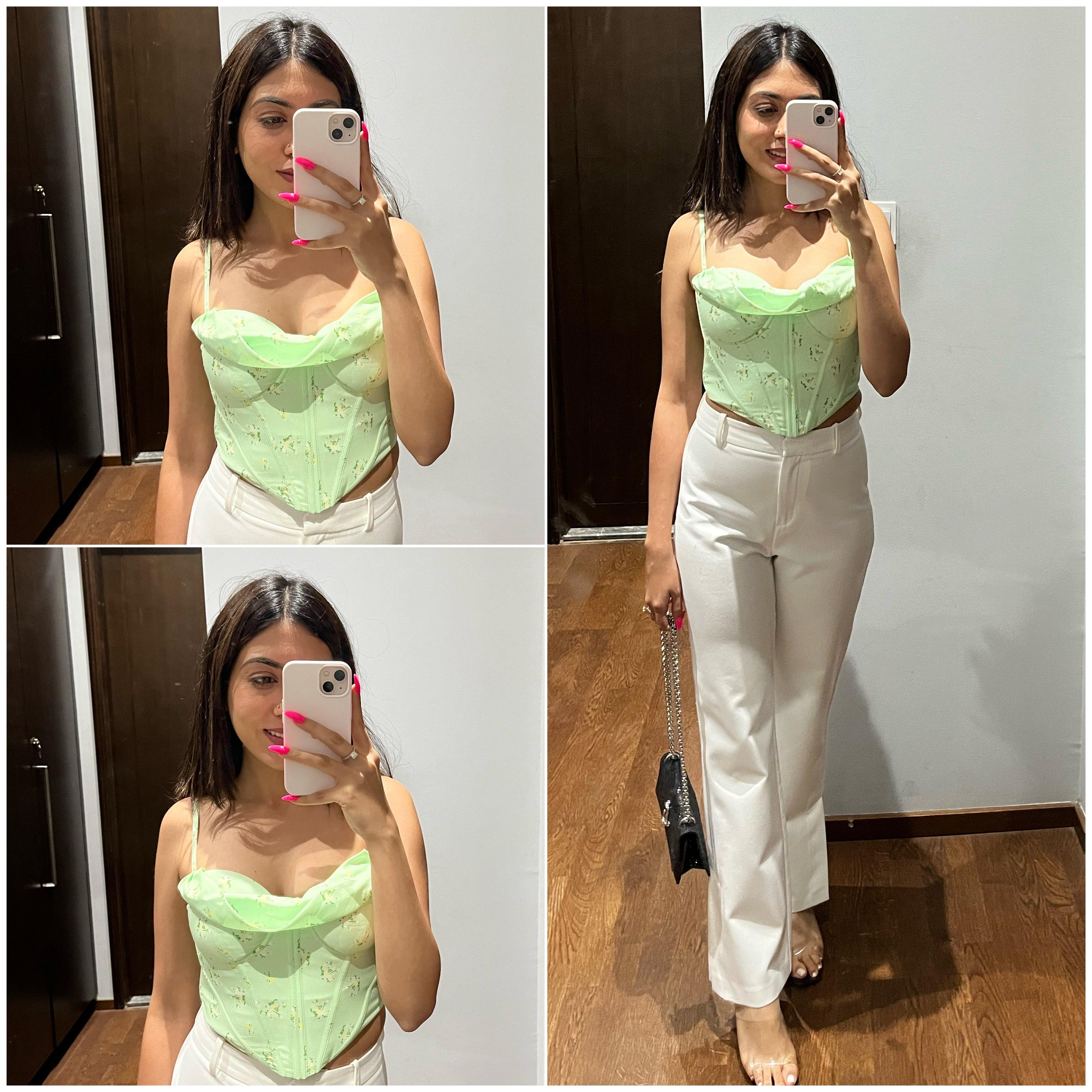 Simone Corset Top in Green - Image 5