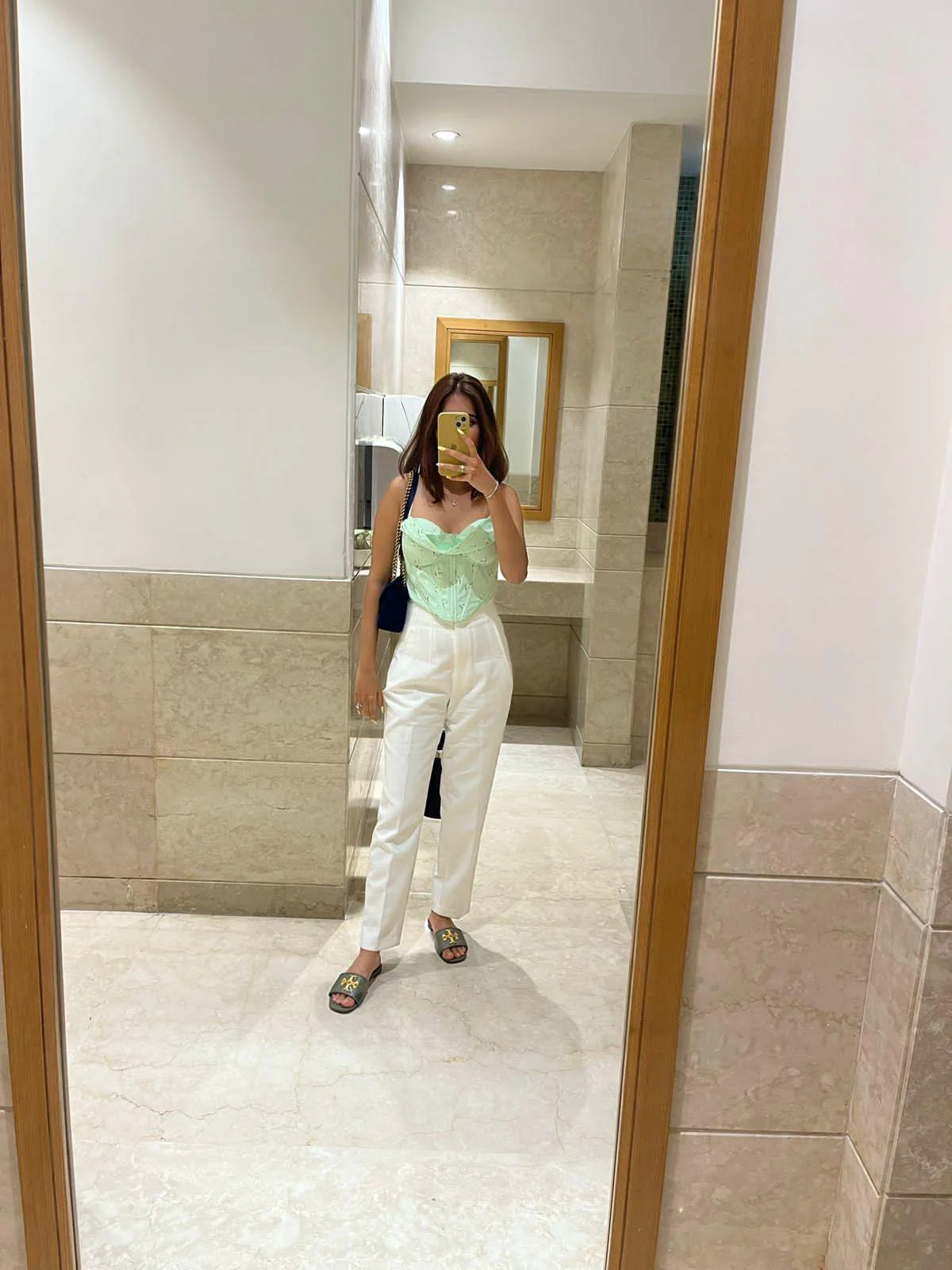 Simone Corset Top in Green - Image 6