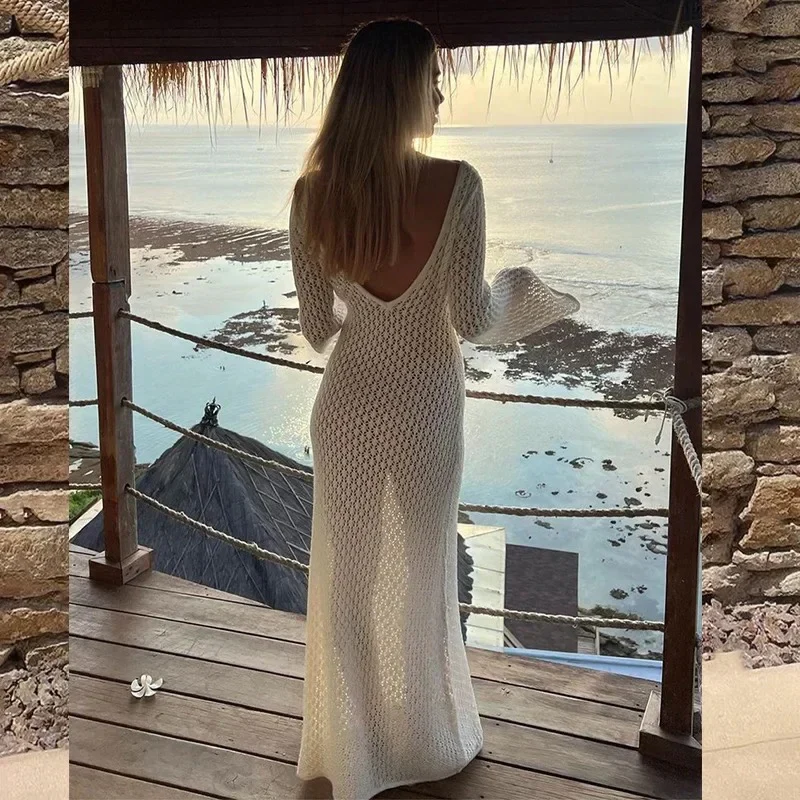 Siolim Beach Maxi Dress in Beige - Image 2
