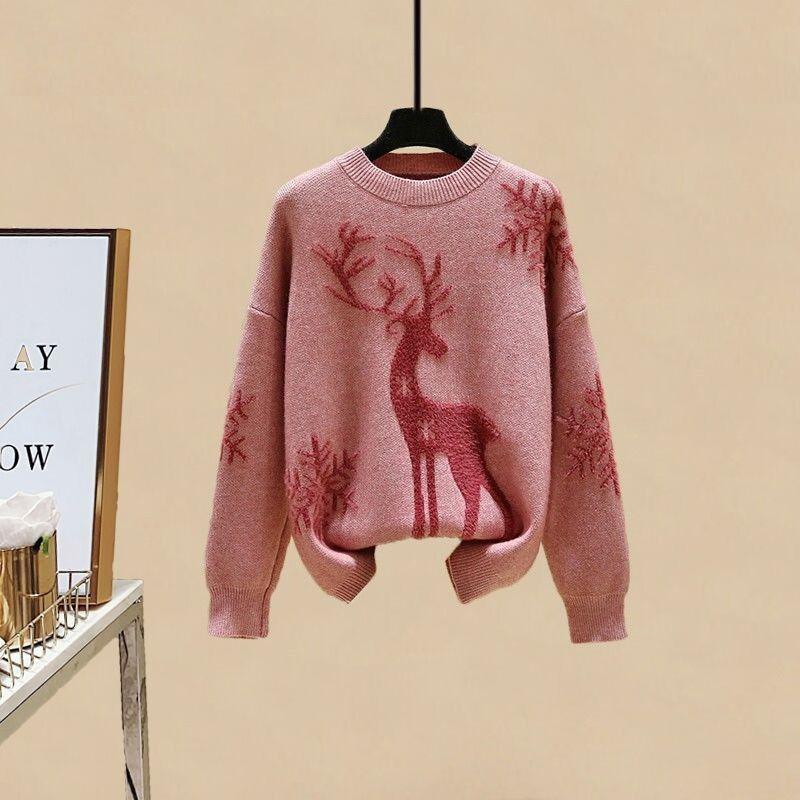 Siruki Woolen Coord Set In Red - Image 2