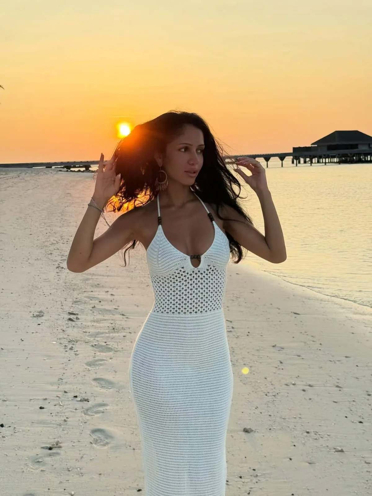 Solange Crochet Holiday Maxi Dress - Image 5