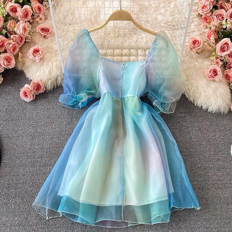 Laret Luxury Dress In Blue - Image 2