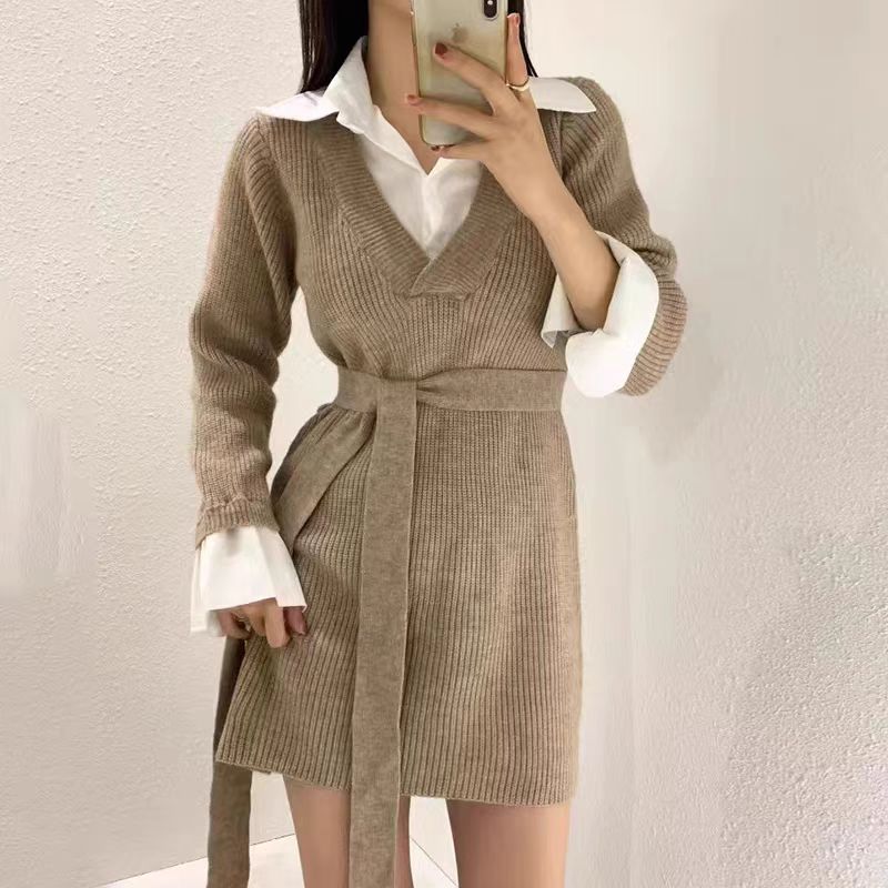 Stevia Winter Dress With Belt - Image 2