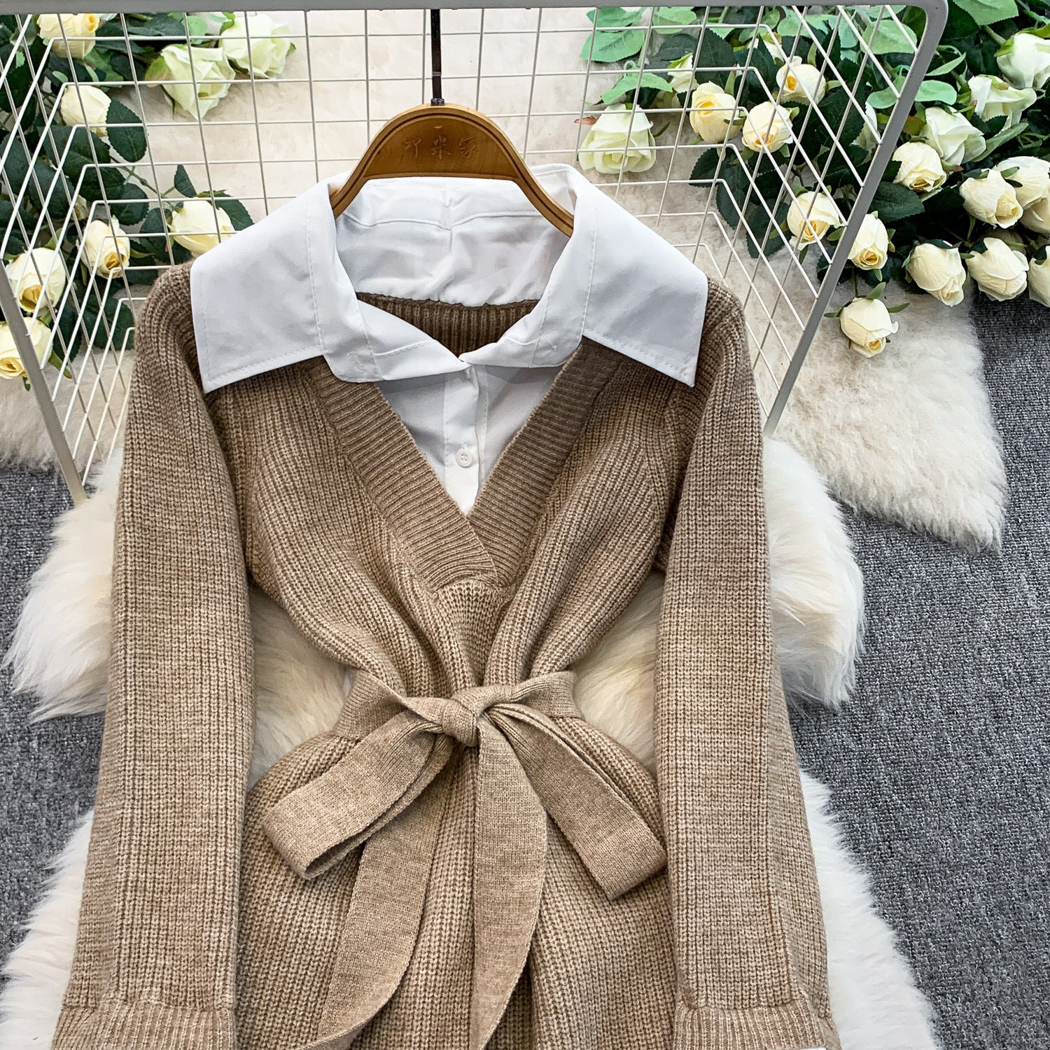 Stevia Winter Dress With Belt - Image 3