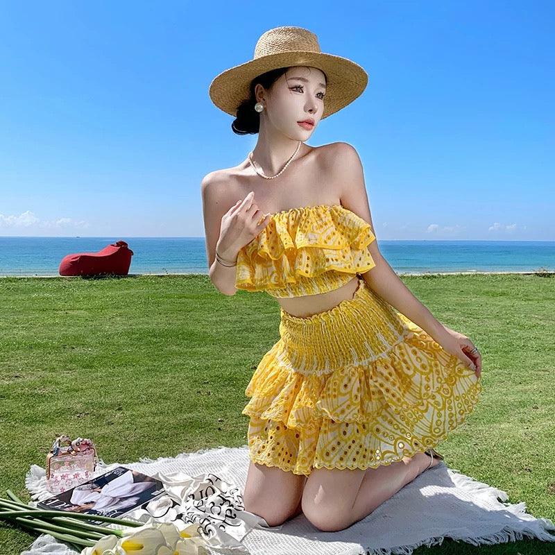 Valencia Luxe Yellow Co-ord Set In Yellow - Image 8