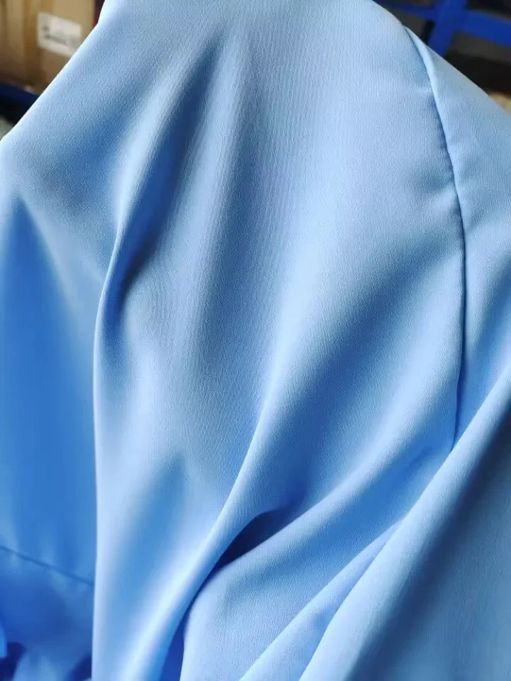 Swiss Ruffled Maxi Dress in Blue - Image 4