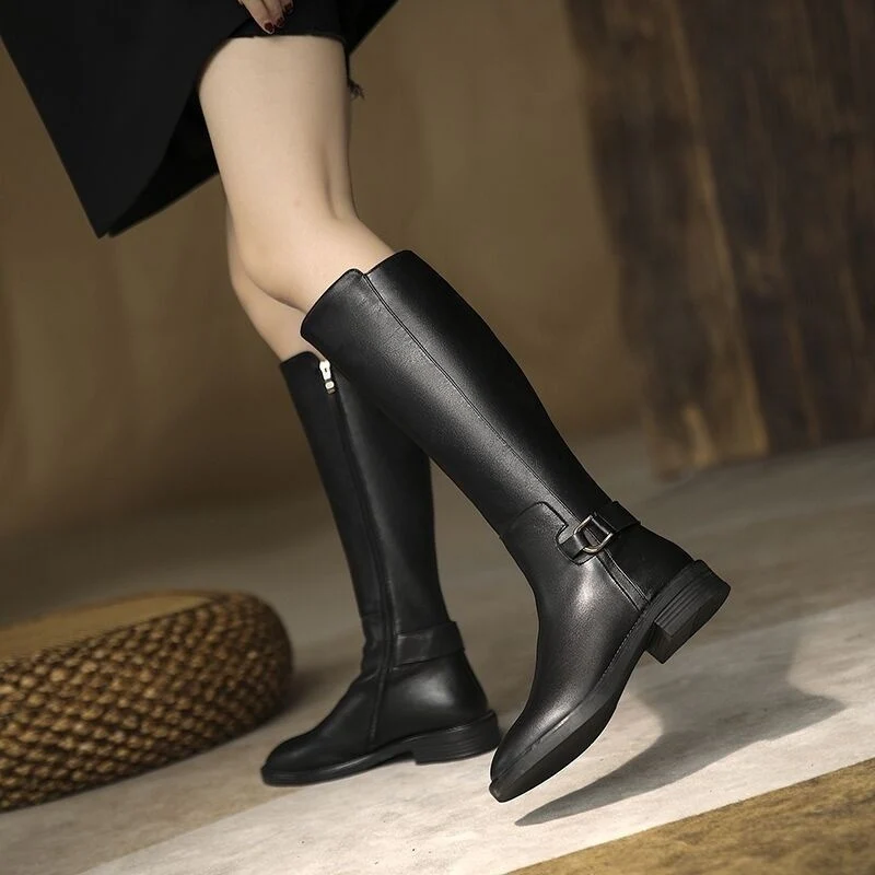 Sylvie Knee Leather Boots - Image 4