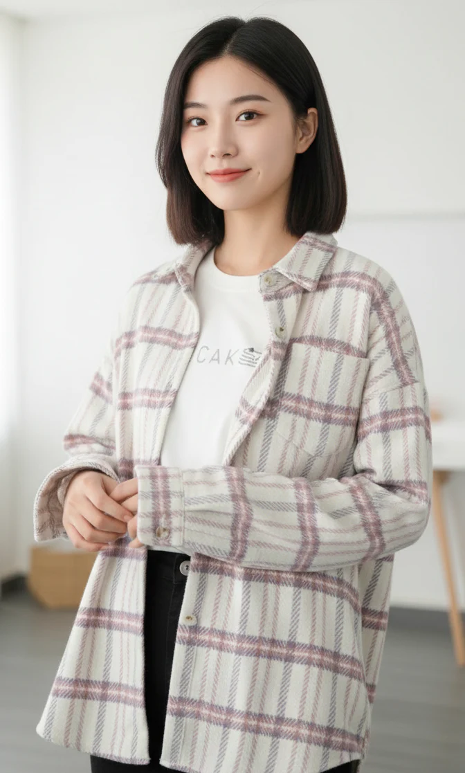 Tansy Flannel Shirt In Pink - Image 2