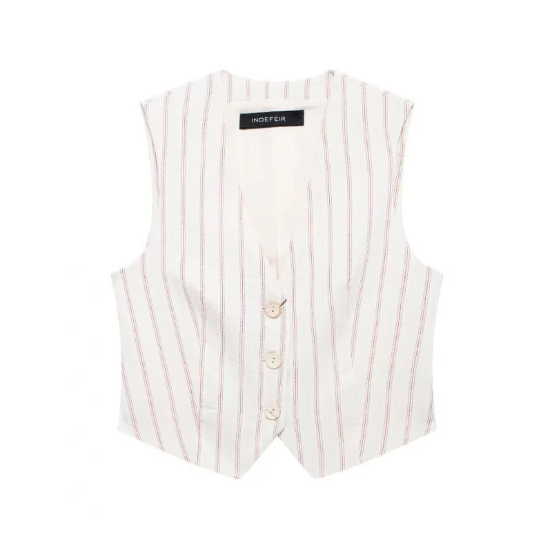 Tarly Striped Summer Coord Set In White - Image 3