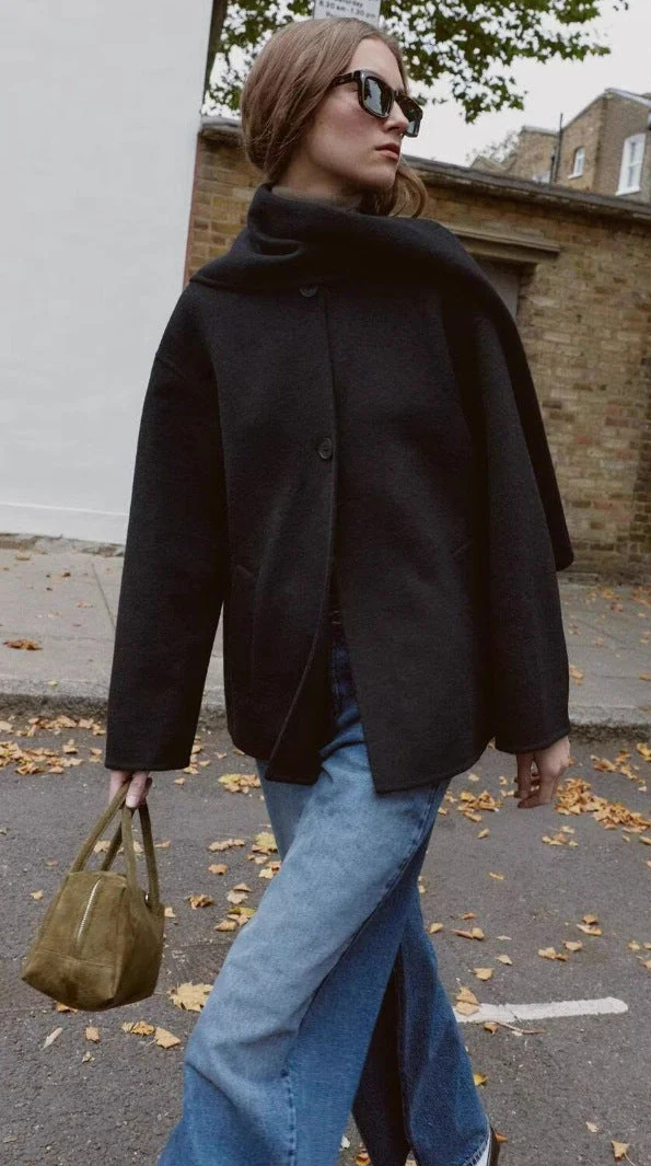 Tayla Luxe Winter Cape With Belt - Image 4