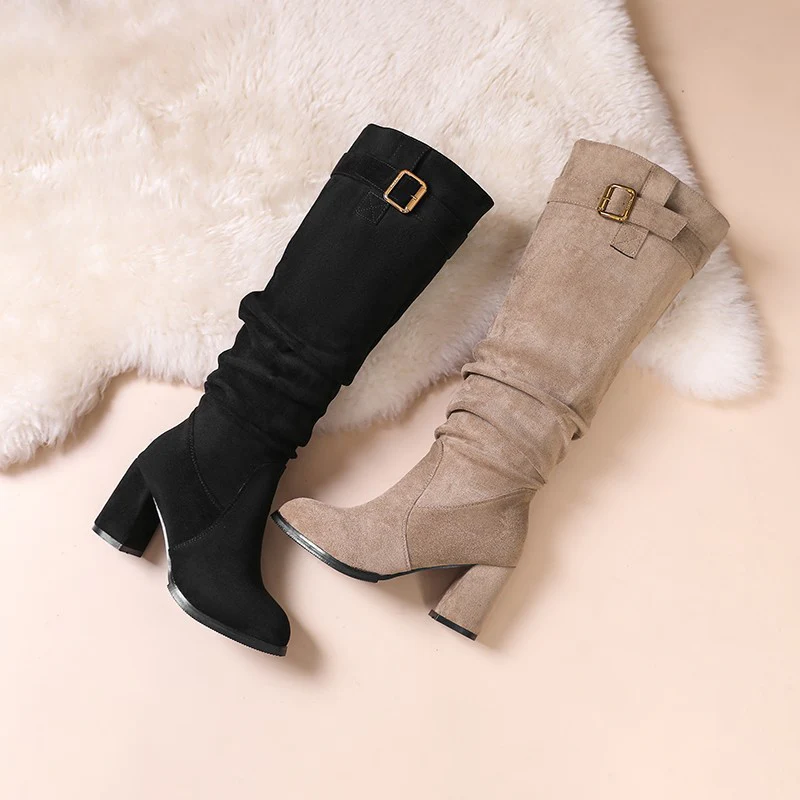 Taylor High Block Suede Boots - Image 4