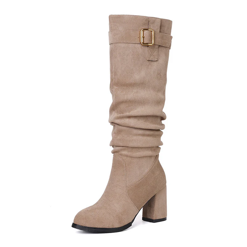 Taylor High Block Suede Boots - Image 5