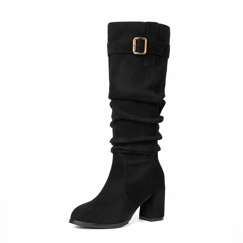 Taylor High Block Suede Boots - Image 6