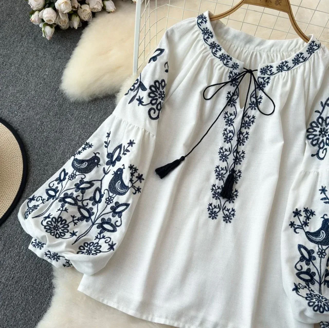 Teo Embroidered Summer Top - Image 3