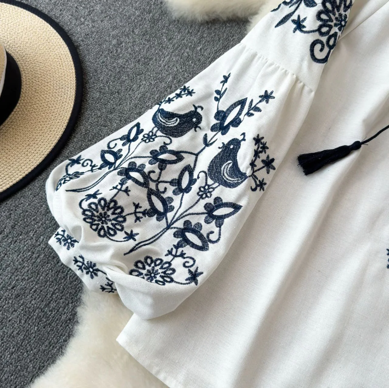 Teo Embroidered Summer Top - Image 5