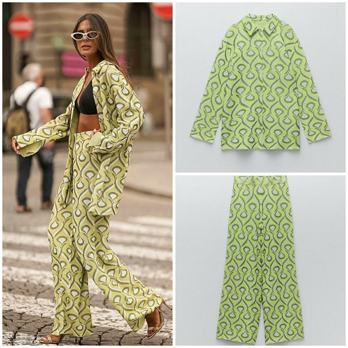 Terra Abstract Coord Set In Olive - Image 2