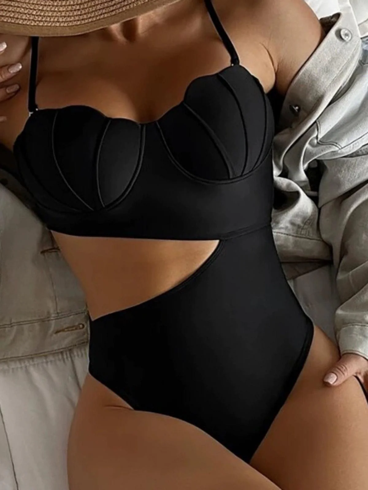 The Mermaid Luxe Swimsuit - Black - Image 2