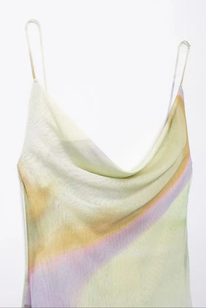 Tie And Dye Summer Holiday Dress In Multicolor - Image 3
