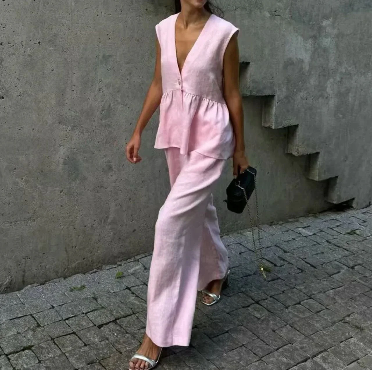 Tracy Summer Coord Set In Pink