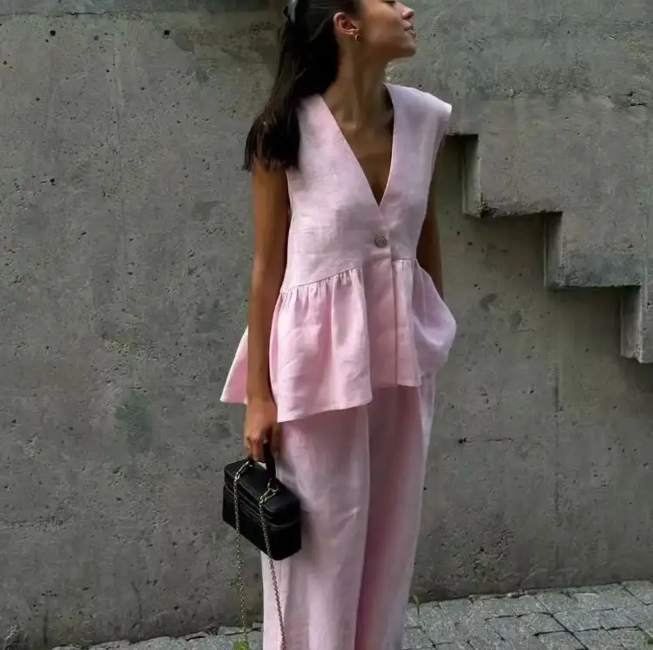 Tracy Summer Coord Set In Pink - Image 2