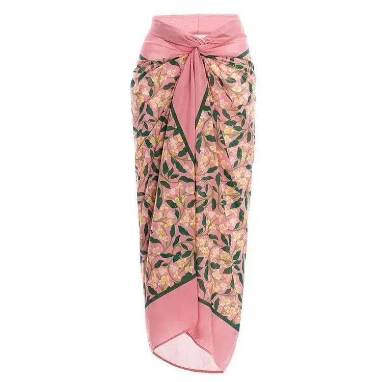 Travis Bikini with Sarong In Pink - Image 6