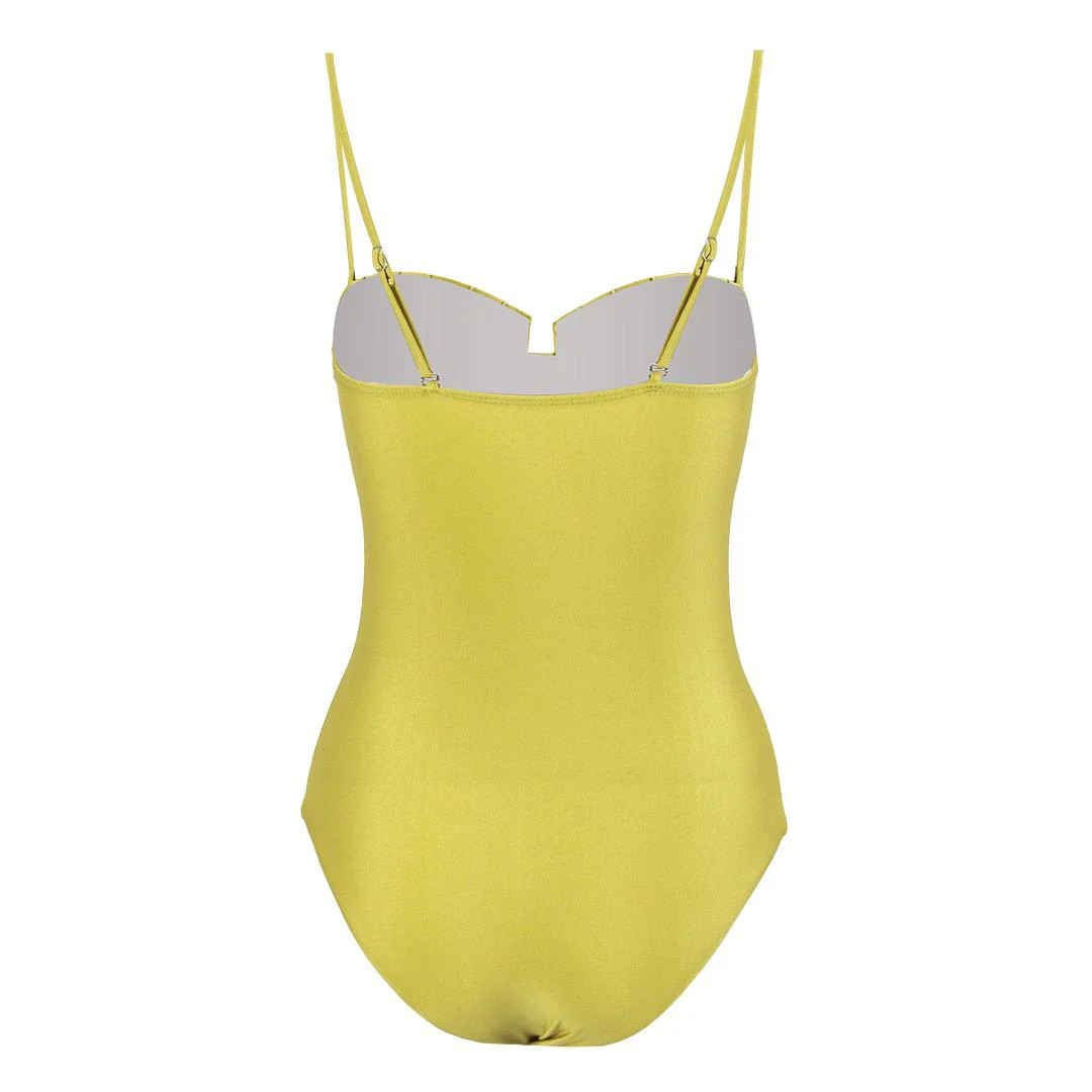 Trope Luxe Swimsuit With Coverup In Yellow - Image 8