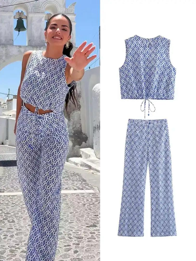 Troy Summer Coord Set In Blue