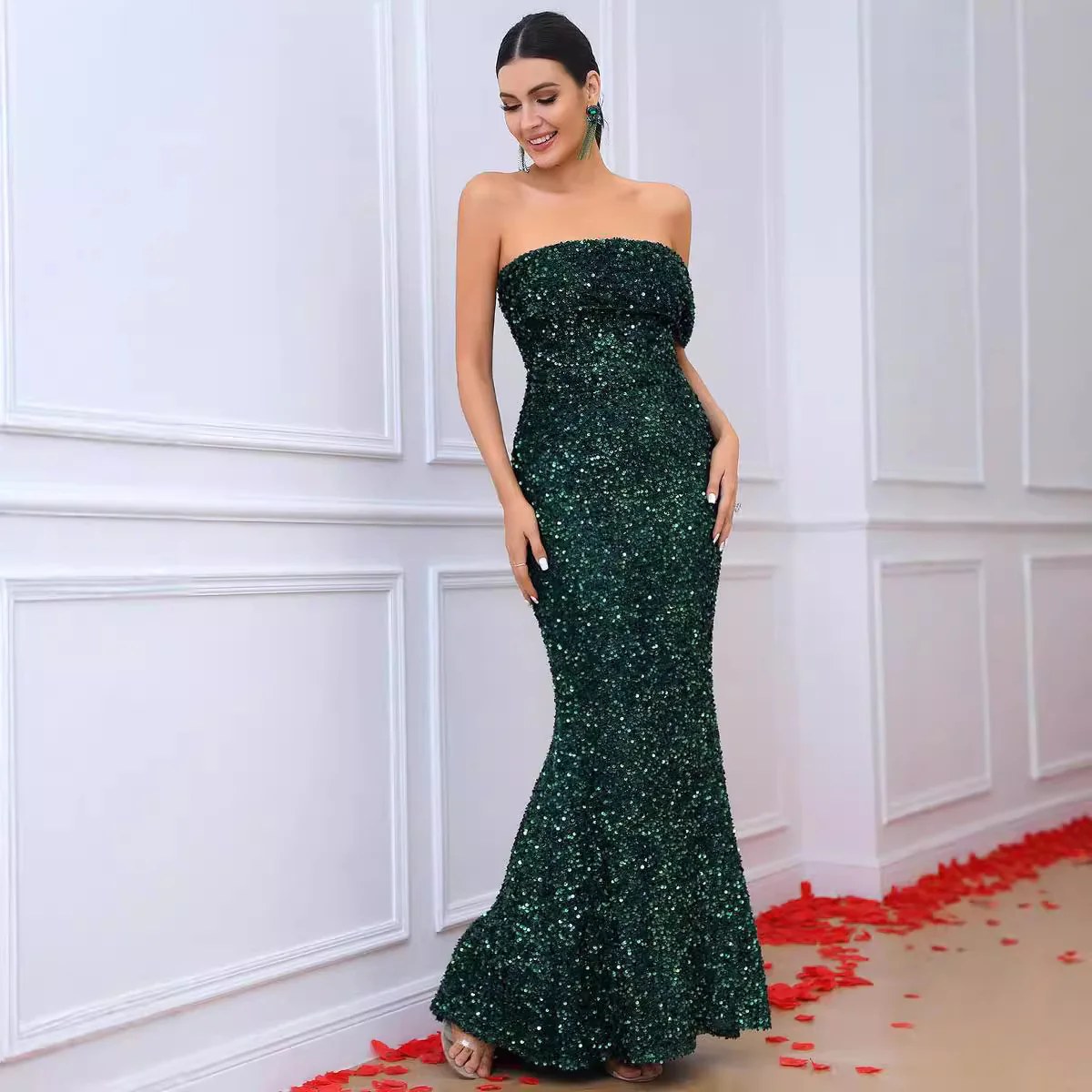 Valeria Shimmer Maxi Dress - Image 4