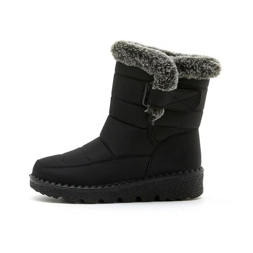Waterproof Winter Snow Boots In Black - Image 4