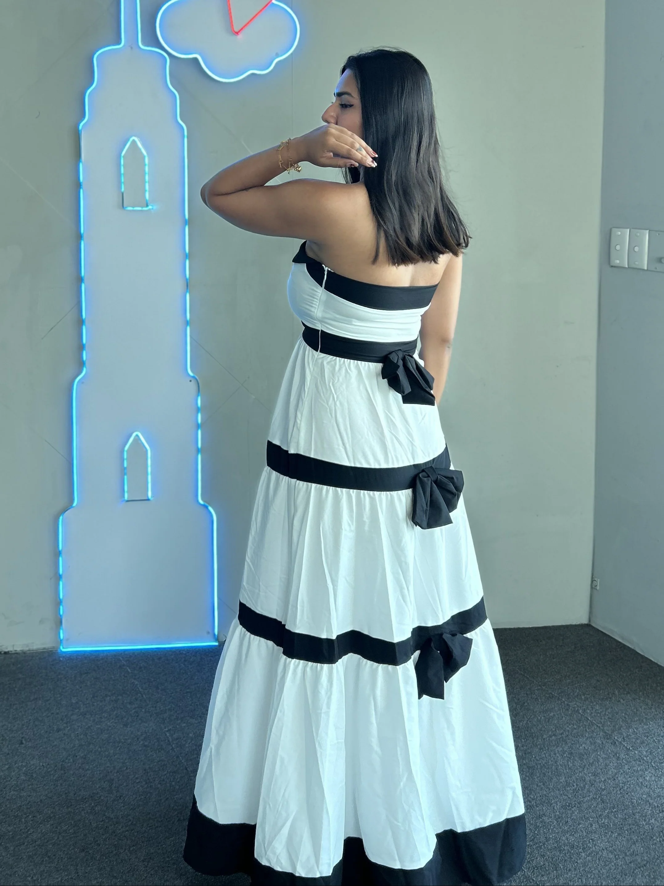 Wesley Offshoulder Holiday Maxi Dress In White - Image 8