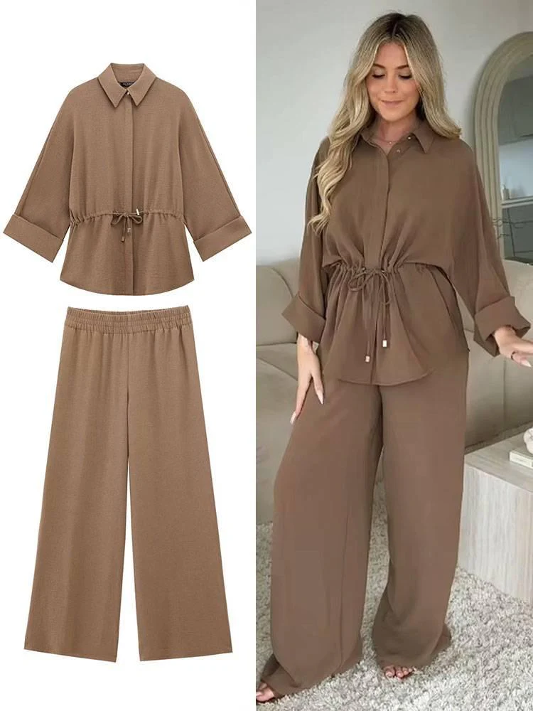 Willy Summer Two Piece Set In Brown - Image 5