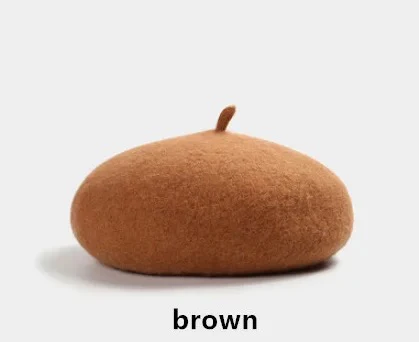 Woolen Soft Felt Beret Hats - Image 5