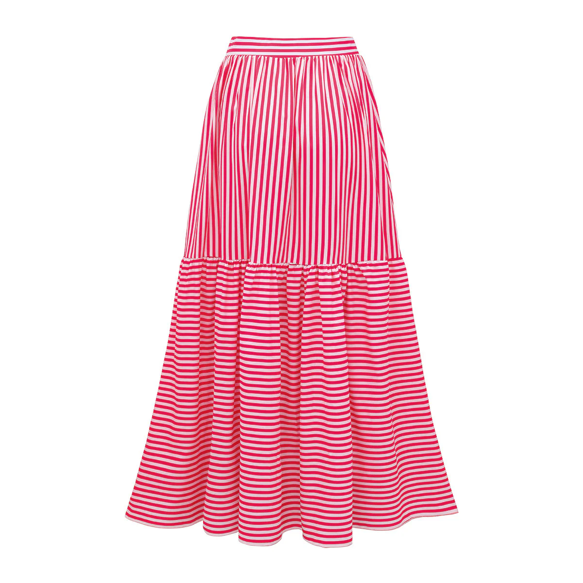Yadira Stripe Swimsuit With Skirt - Image 5