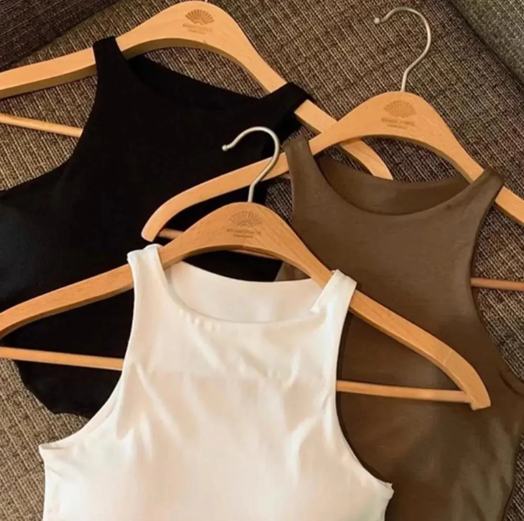 Zia Tank Top With Inbuilt Bra In White - Image 2