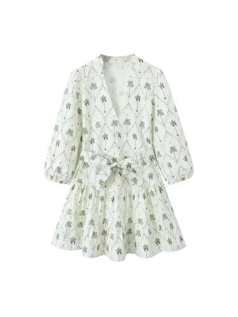 Zoey Summer Holiday Dress In Beige - Image 2